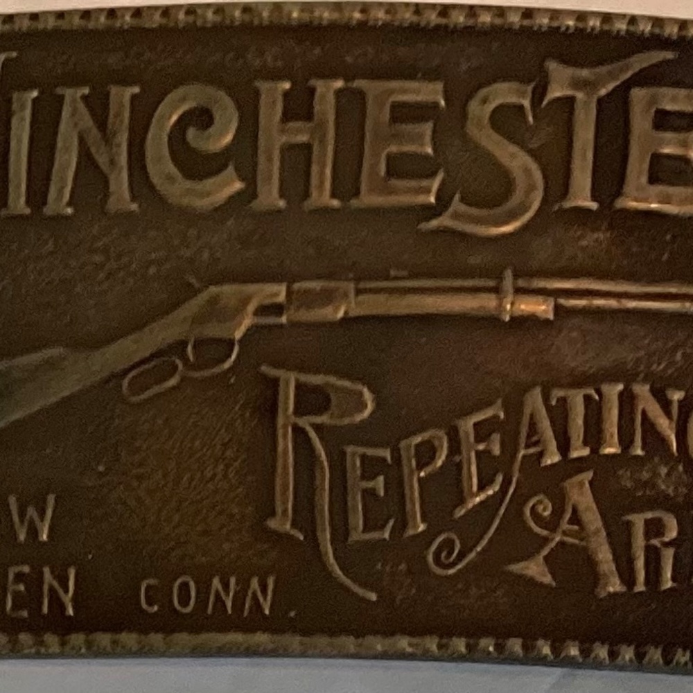 Collection of  Men’s Belt Buckles:Winchester Arms/JIM/Handyman Club/Sugillum